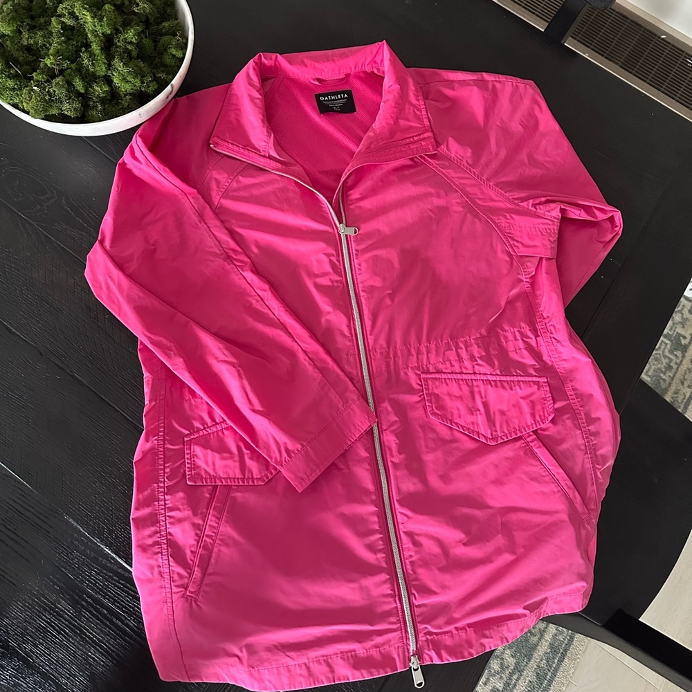 Athleta Pink Utility Jacket Lightweight and Stylish